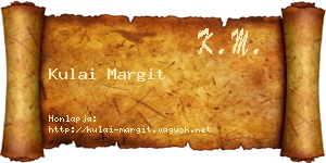 Kulai Margit névjegykártya